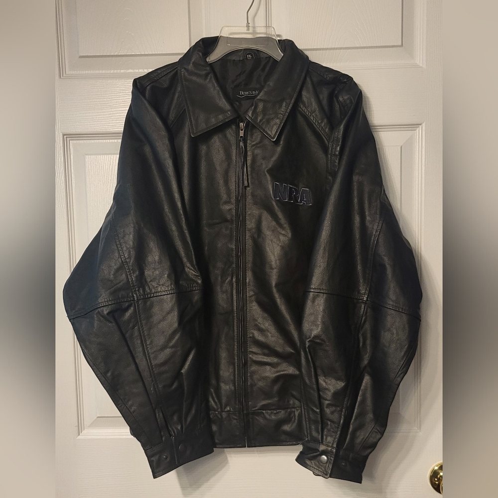 NRA Lifetime Membership Leather Coat Size 2XL